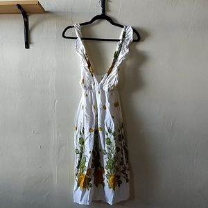 White Dress with Yellow Flowers